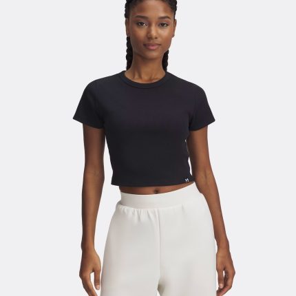 Rival Rib T-Shirt Women-Black