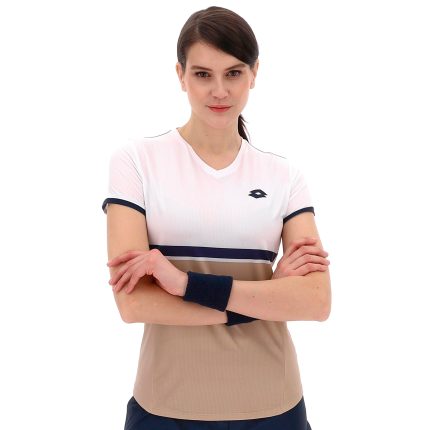 Tech V T-Shirt Women-Beige