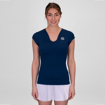 Crew V-Neck T-Shirt Women-Dark Blue