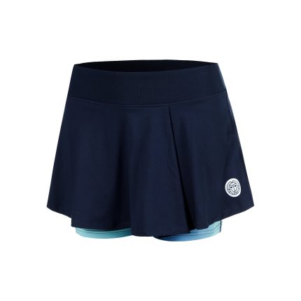 Spectrum Printed Wavy Skirt Women-Dark Blue,Light Blue