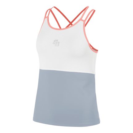 Kyoto Tank Top Women-Grey,White