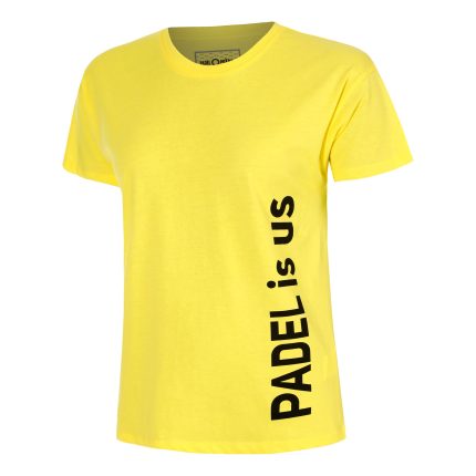 Padel Is Us T-Shirt Women-Yellow,Black