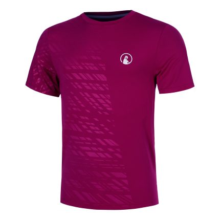 Receiver Embossed T-Shirt Men-berry, white