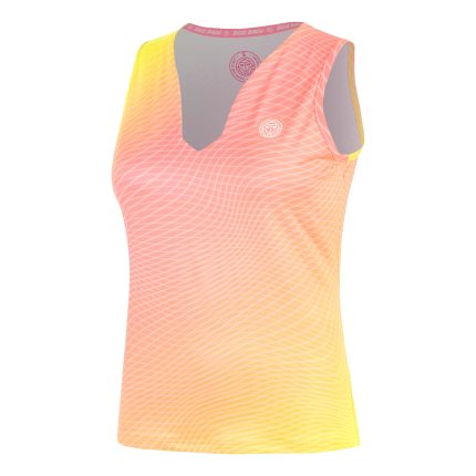 Out of Control V-Neck Tank Top Women-pink, neon yellow