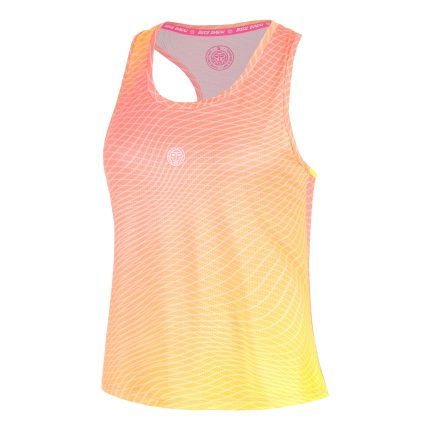 Out of Control Racerback Tank Top Women-pink, neon yellow