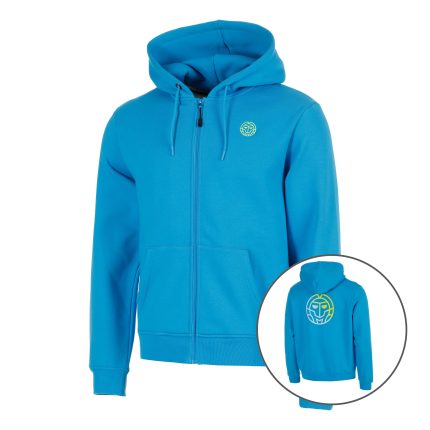 Out of Control Backprint Zip Zip Hoodie Men-blue